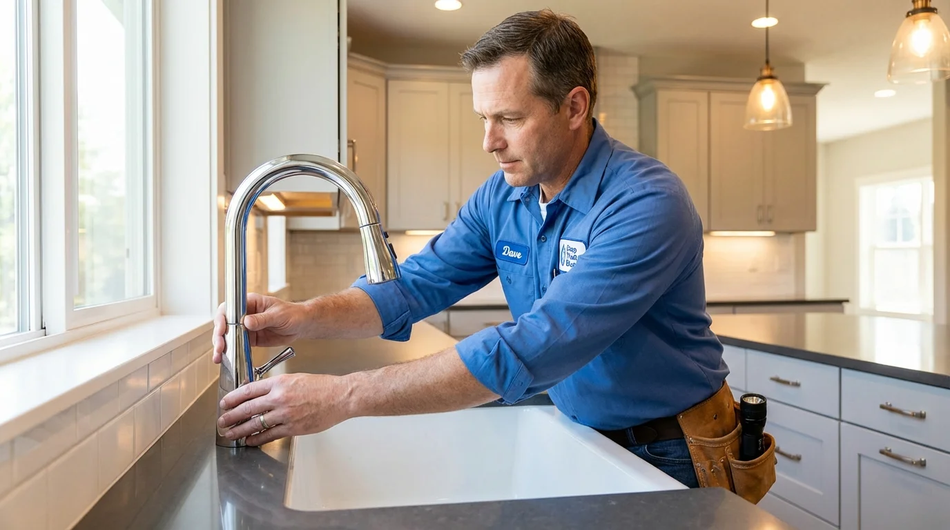 Kitchen faucet installation by Johns Plumbing LLC in Roland